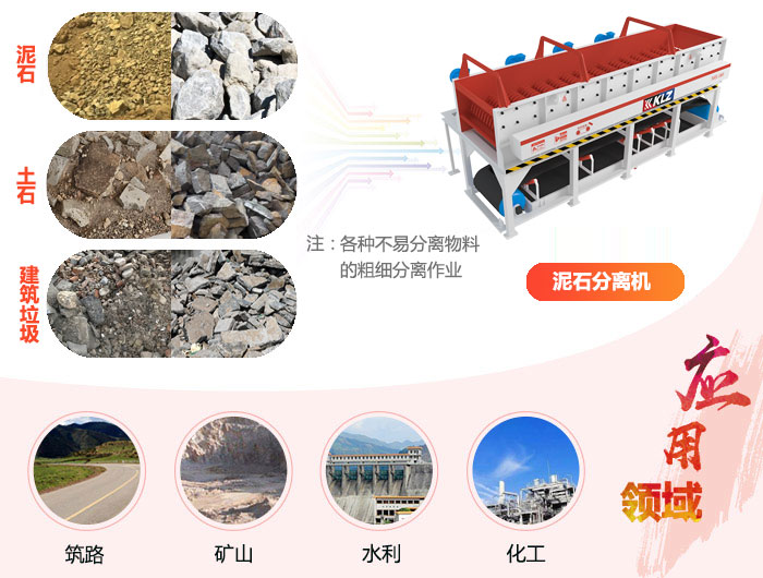 泥石分離機工作原理及應用范圍